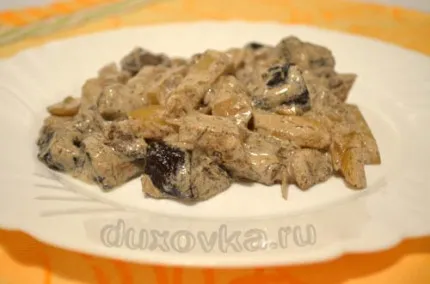 Burgonya gombával és tejfölös - egy recept lépésről lépésre fotók (burgonya) Burgonya gombával és tejföllel - egy recept lépésről lépésre fotók
