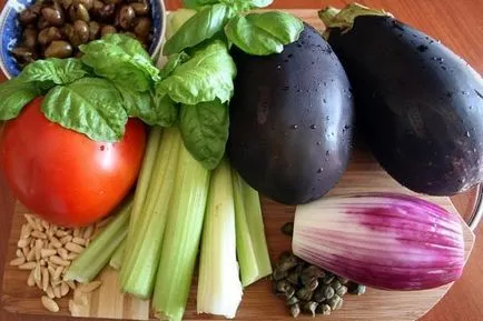 Caponata padlizsán (caponata di melanzane) - olasz étel receptek (receptek) Caponata padlizsán (caponata di melanzane) - olasz étel receptek