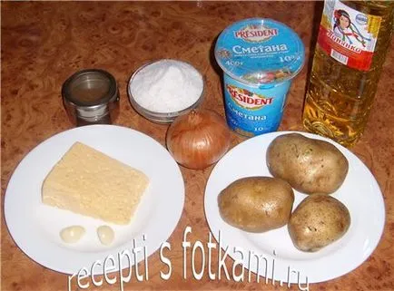 Csőben sült burgonya sajttal kemencében - egy lépésről lépésre recept fotók (sütő) Csőben sült burgonya sajttal sütőben - lépésről lépésre recept fotók