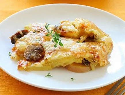 Rakott burgonya csirkével és gombával receptek képekkel (perc Tápértékek Kcal) Rakott burgonya csirkével és gombával recept fotókkal