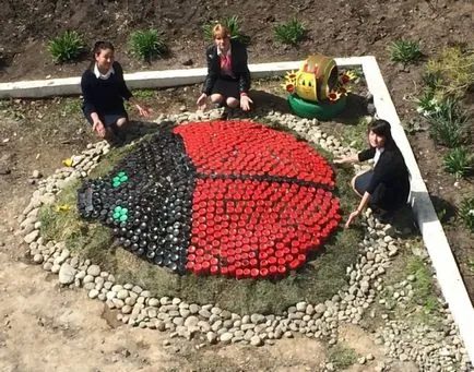 Ágyak műanyag palackok, hogyan lehet és hogyan kell díszíteni saját kezében (palackok) Ágyak műanyag palackok, hogyan lehet és hogyan kell díszíteni saját kezét