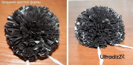 Pompon mat meg a kezét, lépésről lépésre workshop Báránya pompon és csomagok