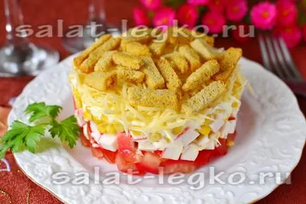 Rák saláta sajttal 10 receptet