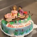 A krémet a torta díszítő