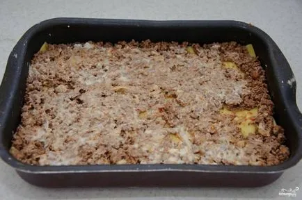 Klasszikus lasagna hússal - lépésről lépésre recept fotók a (hús) Klasszikus lasagna hússal - lépésről lépésre recept fotók