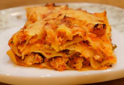 Lasagna hússal - a megfelelő recept - milyen gyorsan elkészíti
