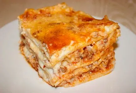 Lasagna hússal - a megfelelő recept - milyen gyorsan elkészíti