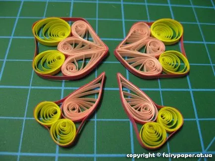 Quilling pillangó mester osztály diagram és fotók kezdőknek