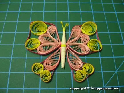 Quilling pillangó mester osztály diagram és fotók kezdőknek