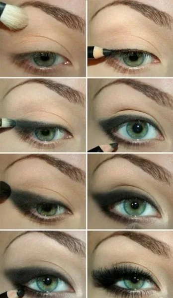 Smink zöld szeme - fotó és videó (make-up zöld szemek) Smink zöld szeme - fotó és videó