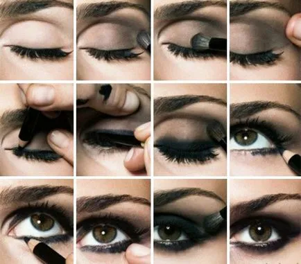 Smink Smokey jég lépésben - teljesítmény technikát, hogyan kell csinálni otthon fotók és videó (make-up) Smink Smokey jég lépésben - teljesítmény technikát, hogyan kell csinálni otthon fotók és videó
