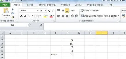 Microsoft Excel 1