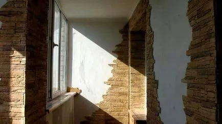 Anyagok befejező erkély burkolás, a falak, a loggia