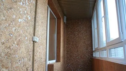 Anyagok befejező erkély burkolás, a falak, a loggia