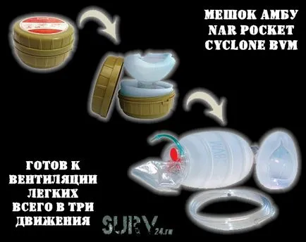 Ambu zsák ciklon zseb BVM (taktikai szivattyú a gépi lélegeztetés), Surv 24 blogok
