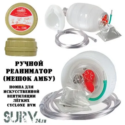 Ambu zsák ciklon zseb BVM (taktikai szivattyú a gépi lélegeztetés), Surv 24 blogok
