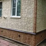 Szembenézni a homlokzat és pince ház műanyag panelek kő alatt (62 fotó)