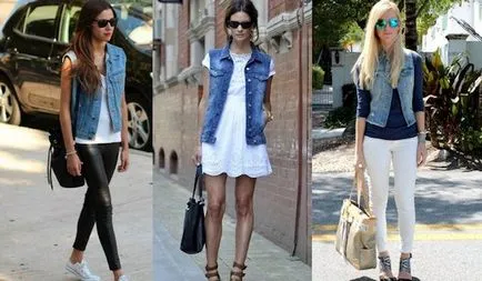 Abból, amit viselni női farmer mellény, tippeket és fotó stylist (nadrág) Abból, amit viselni női farmer mellény, tippeket és fotó stylist