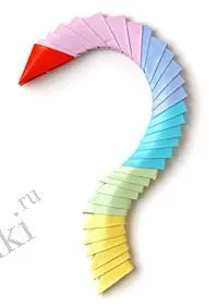Origami hattyú kifogyott a papír - létrehozását hattyú ki háromszög modulok