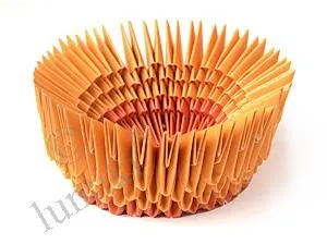 Origami hattyú kifogyott a papír - létrehozását hattyú ki háromszög modulok