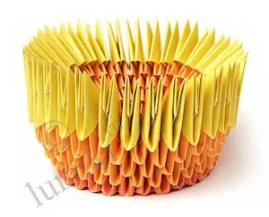 Origami hattyú kifogyott a papír - létrehozását hattyú ki háromszög modulok