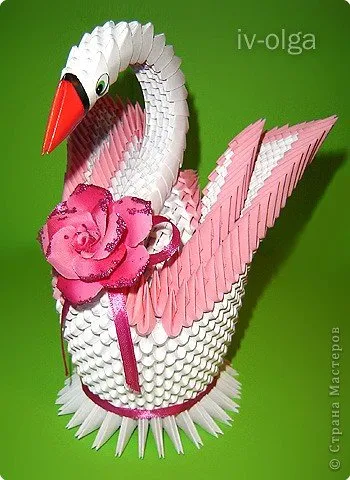 Origami hattyú modul mester osztályt kezdők és video (kezdő) Origami hattyú modul mester osztályt kezdők és videó