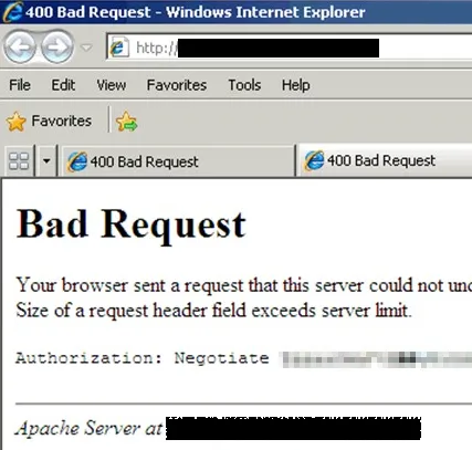 Access hiba - 400 Rossz kérés, mi ez, és hogyan kell orvosolni a helyzetet