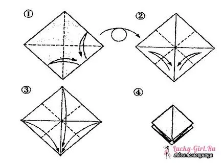 Origami papír madár