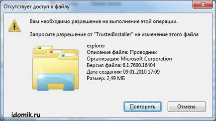 Kap teljes hozzáférést a fájlok és mappák Windows 7 és Vista