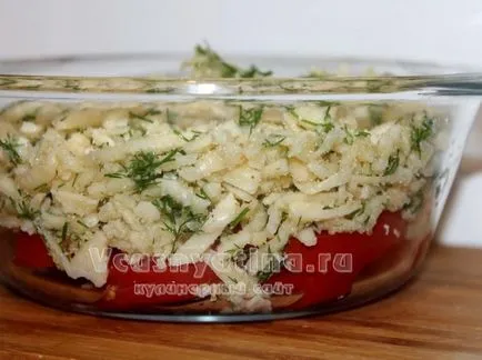 Paradicsom sült sajttal kemencében recept egy fotó