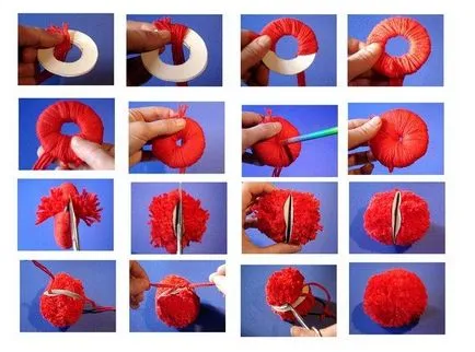 Pompon ki fonal kalapok kezüket