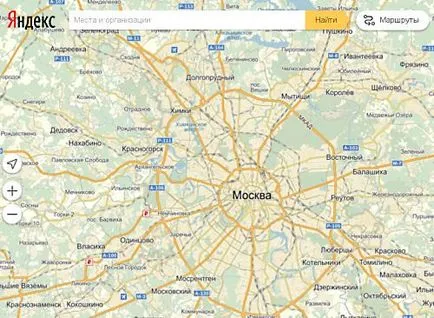 Útvonaltervezés Yandex térképet