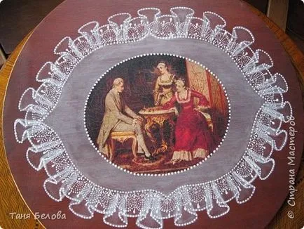 Döntetlen a csipke decoupage papír, ország művészek