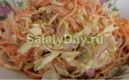 Koreai saláta sárgarépa és a csirke - fűszeres hideg előétel recept fotókkal és videó