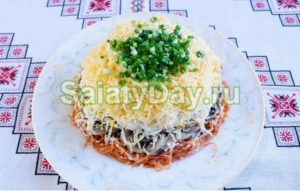 Koreai saláta sárgarépa és a csirke - fűszeres hideg előétel recept fotókkal és videó