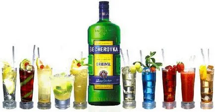 Mi ital Becherovka koktélokkal és snack hagyomány