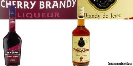Sherry brandy - Saját cikkek - Kiadó - koktélt otthon (a segítségével egy bárban kanál) Sherry brandy - Saját cikkek - Kiadó - a koktél otthon