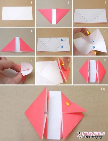 szív origami