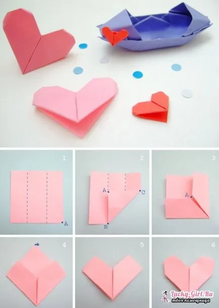 szív origami