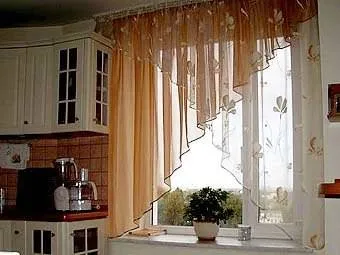 Függönyök a konyhában kezével a minta fotó, hogyan kell varrni függönyök, újdonság, varrás függöny ívek,