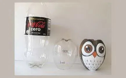 Vicces bagoly egy műanyag palack
