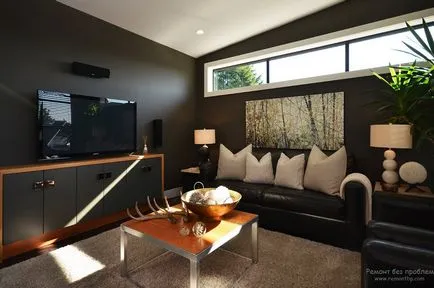 A modern design az ablakok a nappali, egy szoba két vagy három nagy és a kis ablakok (modern) A modern design az ablakok a nappali, egy szoba két vagy három nagy és a kis ablakok