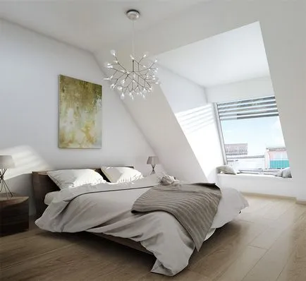 Hálószoba a tetőtérben szokatlan ötleteket, design, fotók enteriőrök (hálószoba) Hálószoba a tetőtérben szokatlan ötleteket, design, belső képek