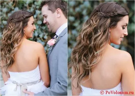 Esküvői frizurák zsinórra a hosszú haj (frizura) Esküvői frizurák zsinórra a hosszú haj