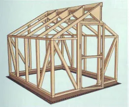 Greenhouse fából kezüket - rajzok és fotók