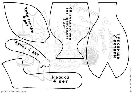 Textil baba tetőtől sarkú - Fair Masters - kézzel készített, kézzel készített