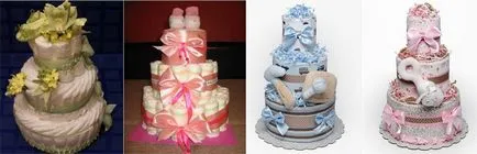 Cake pelenkák kezüket a lány és fiú lépésről lépésre fotók