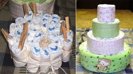 Cake pelenkák kezüket a lány és fiú lépésről lépésre fotók