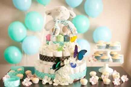 Cake pelenkák kezük (lány, fiú) lépésről lépésre fotók, mesterkurzus