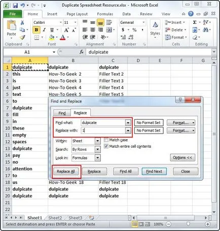 Eltávolítása ismétlődő sorokat az Excel (Excel) Eltávolítása ismétlődő sorokat az Excel